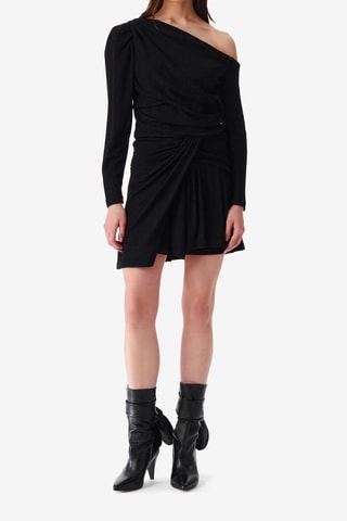 Gedrapeerde Jurk Merimi - Gemêleerd Zwart