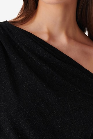 Gedrapeerde Jurk Merimi - Gemêleerd Zwart