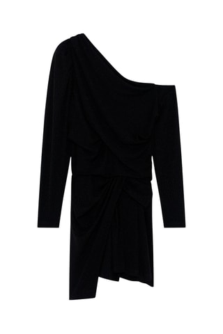 Gedrapeerde Jurk Merimi - Gemêleerd Zwart