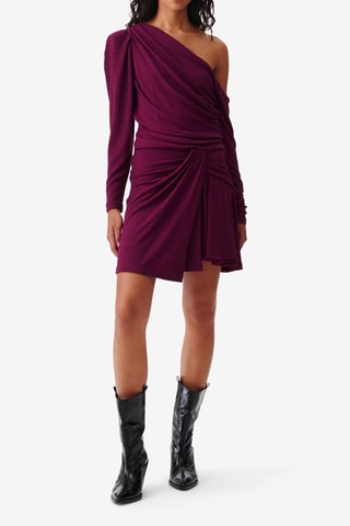 Gedrapeerde Jurk Merimi - Gemêleerd Fuchsia