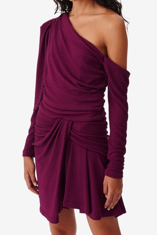 Gedrapeerde Jurk Merimi - Gemêleerd Fuchsia