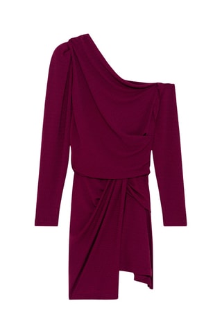 Gedrapeerde Jurk Merimi - Gemêleerd Fuchsia