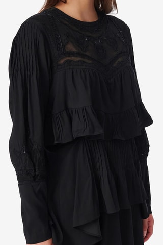 Jurk met Ruches Micha - Zwart