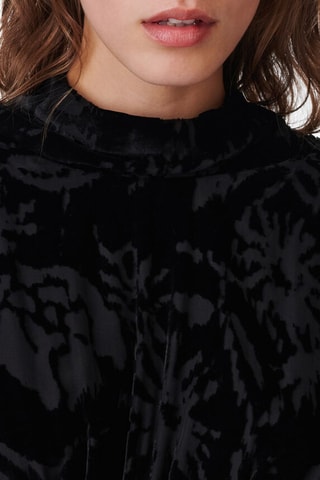 Nauwaansluitende Velours Jurk Narivo - Zwart