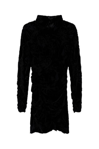 Nauwaansluitende Velours Jurk Narivo - Zwart
