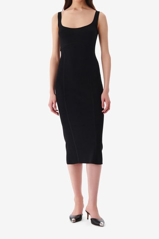 Zijde Midi-jurk Sahkyo - Zwart