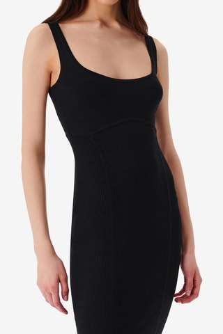 Zijde Midi-jurk Sahkyo - Zwart