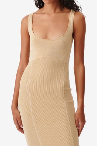 Zijde Midi-jurk Sahkyo - Beige