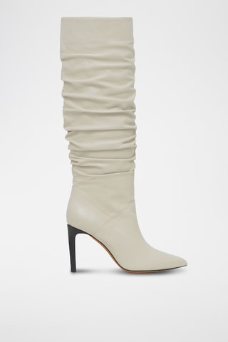 Lamsnubuck Laarzen met Hak Sheely High - Lichtgrijs