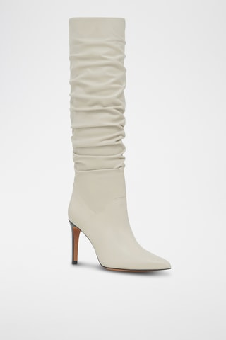 Lamsnubuck Laarzen met Hak Sheely High - Lichtgrijs