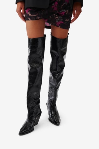 Kalfsleren Lieslaarzen Mazolac - Zwart