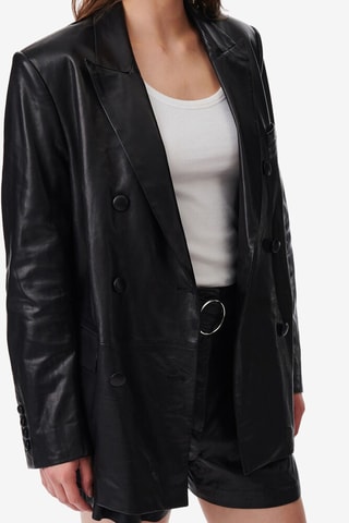 Lamsleren Jasje Doumi - Zwart