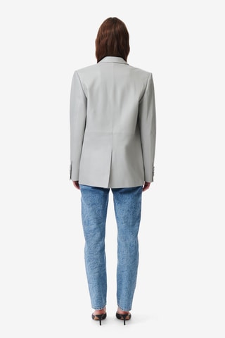 Lamsleren Jasje Doumi - Lichtgrijs