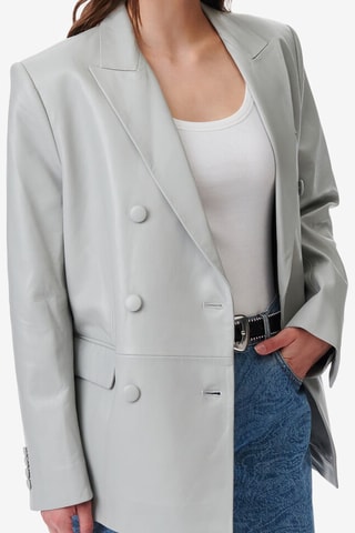 Lamsleren Jasje Doumi - Lichtgrijs