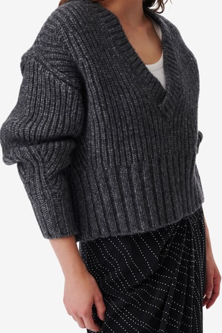 Alpacawollen en Wollen Trui Ewenn - Gemêleerd Antraciet