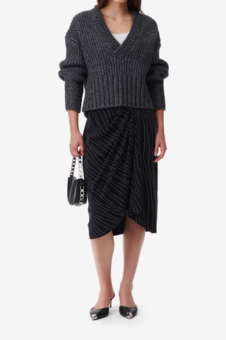 Alpacawollen en Wollen Trui Ewenn - Gemêleerd Antraciet