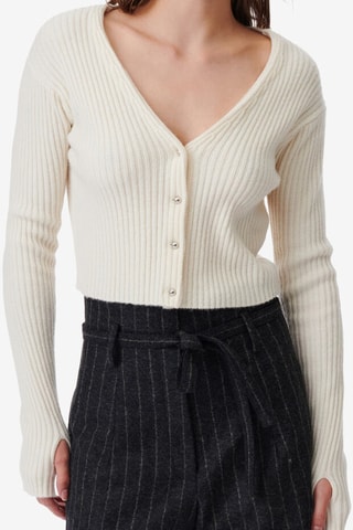 Wollen en Kasjmier Vest Keyra - Ecru