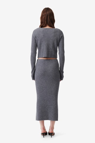 Wollen en Kasjmier Vest Keyra - Gemêleerd Antraciet