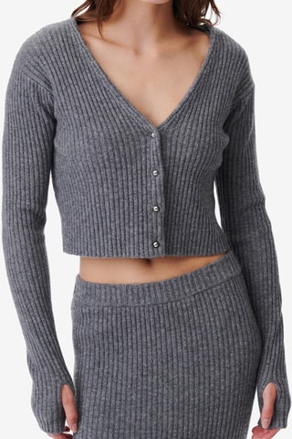 Wollen en Kasjmier Vest Keyra - Gemêleerd Antraciet