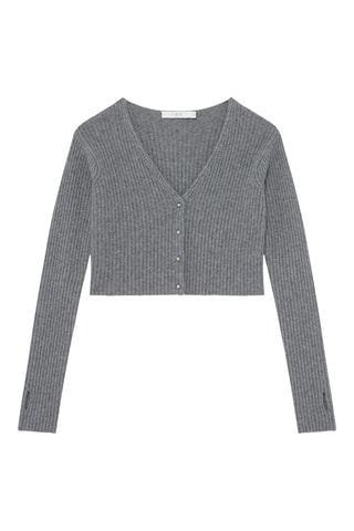 Wollen en Kasjmier Vest Keyra - Gemêleerd Antraciet