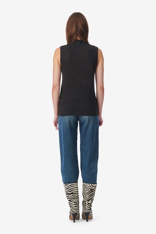 Linnen Top Galet - Zwart