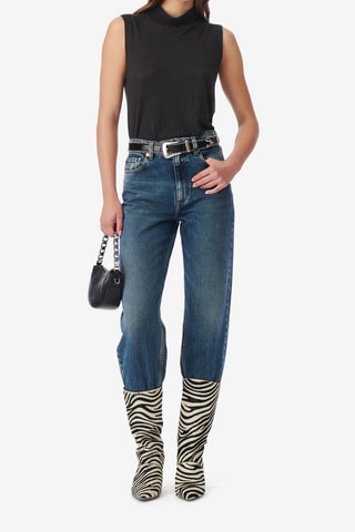 Linnen Top Galet - Zwart