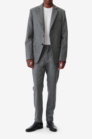 Wollen en Kasjmier Jasje Lindo - Lichtgrijs