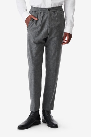 Rechte Wollen en Kasjmier Broek Lindojog - Gemêleerd Grijs