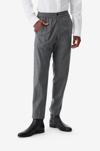Rechte Wollen en Kasjmier Broek Lindojog - Gemêleerd Grijs