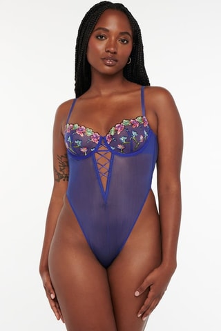 Bodysuit Western Wildflower - Felblauw
