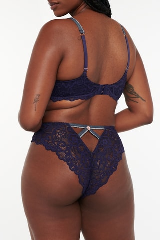 Slip Framed In Denim - Marineblauw