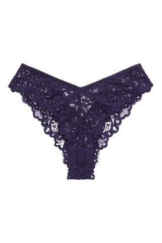 Slip Framed In Denim - Marineblauw