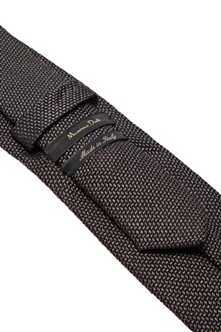 Cravate texturée coton soie - Noir