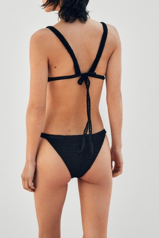 Ensemble maillot maille crochet - Noir