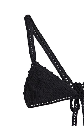 Ensemble maillot maille crochet - Noir