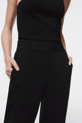 Pantalon crêpe droit - Noir