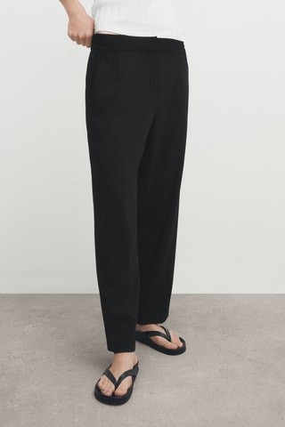 Pantalon crêpe droit - Noir