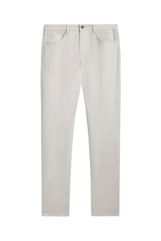 Pantalon type jean tricotine slim fit - Ecru