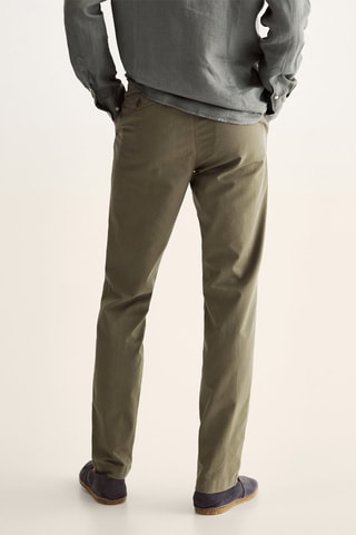 Pantalon chino jogging en lin - Kaki