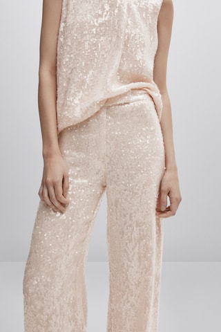 Pantalon à sequins - Studio - Beige