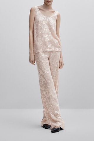 Pantalon à sequins - Studio - Beige