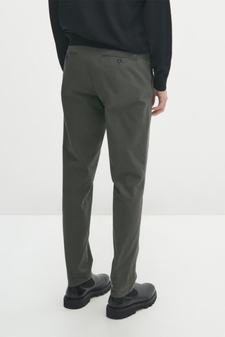 Pantalon chino texturé ottoman coupe slim - Kaki