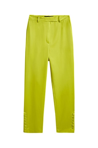 Pantalon satiné boutons - Studio - Vert citron