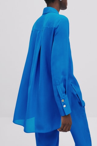 Pantalon fluide plissé - Studio - Bleu électrique