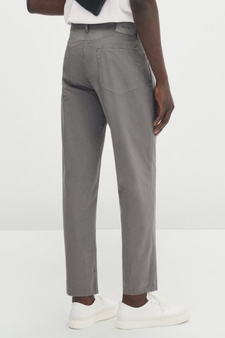 Pantalon jean popeline relaxed fit - Gris