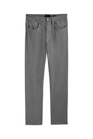 Pantalon jean popeline relaxed fit - Gris