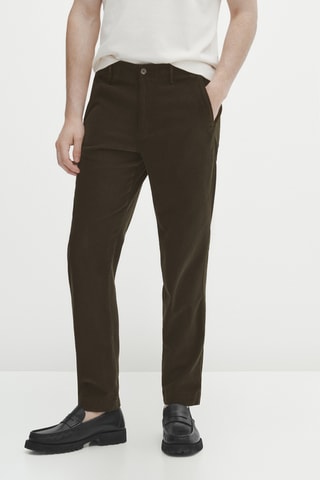 Pantalon chino sergé tapered fit - Kaki