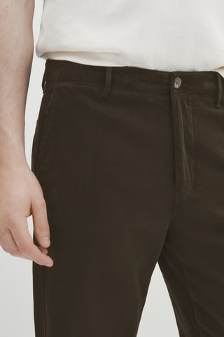 Pantalon chino sergé tapered fit - Kaki