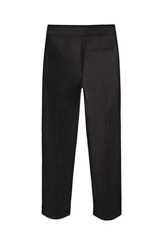 Pantalon noir cropped bas irrégulier- Noir