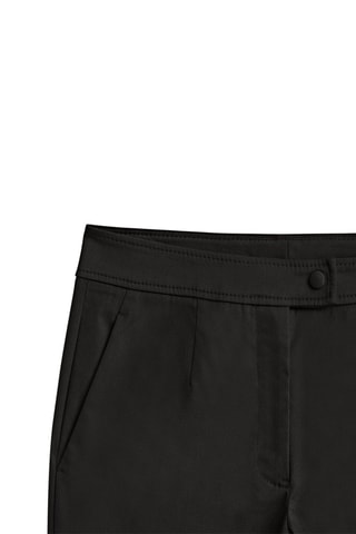 Pantalon noir cropped bas irrégulier- Noir